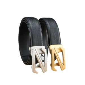 ZEGNA 杰尼亚 3.5cm 大象纹牛皮 自动扣