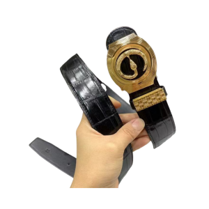 Gucci 古驰 3.8cm 美洲鳄鱼肚皮平滑扣