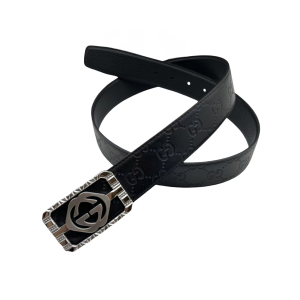 Gucci 古驰 4.0cm 头层牛皮压纹 平滑扣