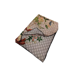 Gucci 古驰  双面双色花卉羊绒围巾