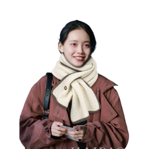 Loro piana 山羊绒 交叉针织围脖