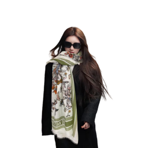 DIOR 迪奥  墨西哥花卉羊绒长巾