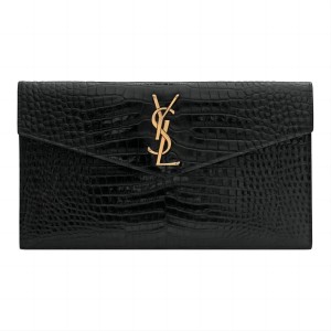 Yves Saint Laurent圣罗兰 Uptown鳄鱼纹手拿包
