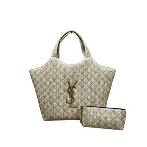 Yves Saint Laurent圣罗兰 编制单肩手提购物袋
