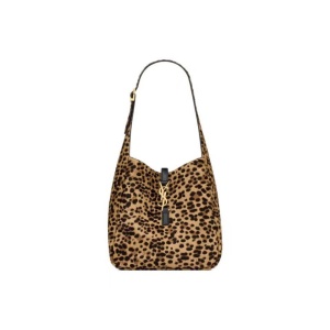 Yves Saint Laurent圣罗兰 豹纹款 马毛拼羊皮革 LE 5A7腋下包