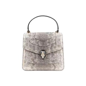 BVLGARI 宝格丽  Serpenti Forever  限量款水蛇皮 经典蛇首单肩斜挎手提包