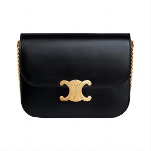 Celine 赛琳   COLLEGE TRIOMPHE亮泽牛皮革链条手袋
