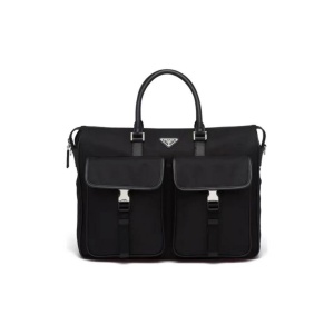 PRADA 普拉达 尼龙和Saffiano皮革饰边 尼龙公文包
