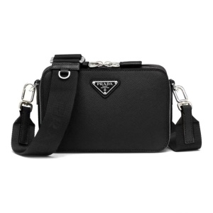 PRADA 普拉达 Brique Saffiano 皮革 复古相机包