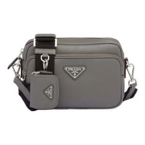 PRADA 普拉达 Saffiano皮革 单肩斜挎包