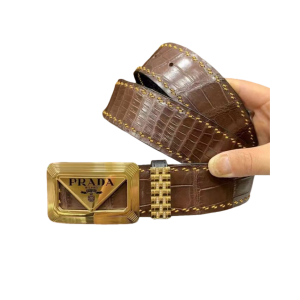 PRADA 普拉达  3.8cm 美洲鳄平滑扣