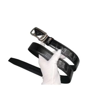 PRADA 普拉达 3.5cm 鳄鱼骨皮自动扣