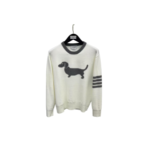 THOM BROWNE 桑姆·布朗  拼色反底小狗套头毛衣 男女同款