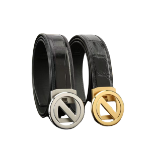 ZEGNA 杰尼亚 3.5cm 鳄鱼皮自动扣