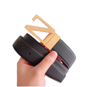 ZEGNA 杰尼亚 3.5cm 荔枝纹平滑扣