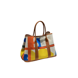 HERMES 爱马仕  Plume Hermes PacifIc帆布拼Negonda小牛皮 手提包