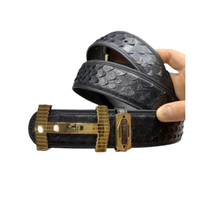 HERMES 爱马仕 3.8cm  印尼蟒蛇皮平滑扣