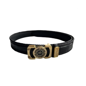 HERMES 爱马仕  3.8cm  纯手工编制美洲鳄鱼腹皮系列 平滑扣