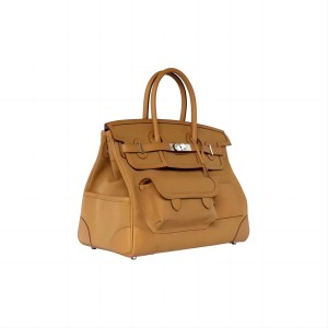HERMES 爱马仕 Birkin 35Cargo银扣复古 帆布凭Swift 情侣铂金包