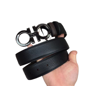 FERRAGAMO 菲拉格慕 3.5cm双面使用  荔枝纹平滑扣