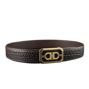 FERRAGAMO 菲拉格慕 3.8cm 野牛皮平滑扣