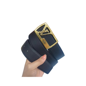 LOUIS VUITT0N 路易威登 3.8cm 十字纹平滑扣