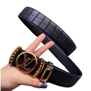 LOUIS VUITT0N 路易威登 3.8cm 鹿皮平滑扣