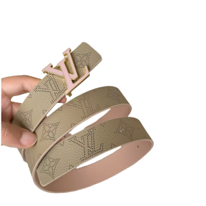 LOUIS VUITT0N 路易威登 3.0cm 老花穿孔 双面可用平滑扣