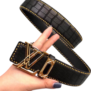 LOUIS VUITT0N 路易威登  3.8CM  鹿皮纯手工穿线 平滑扣