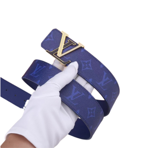 LOUIS VUITT0N 路易威登  4.0cm 牛皮革蓝带 黑带 黄带 平滑扣