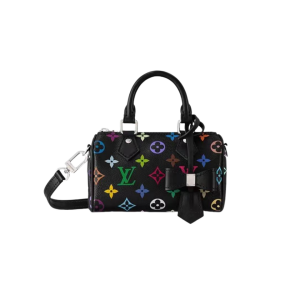 LOUIS VUITT0N x Takashi Murakami村上隆联名款  黑三彩 波士顿斜挎手提包 情侣款