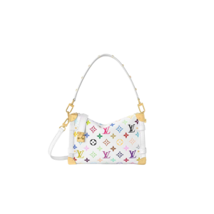 LOUIS VUITT0N x Takashi Murakami村上隆联名款 白三彩 牛皮 软盒子单肩斜挎手提包