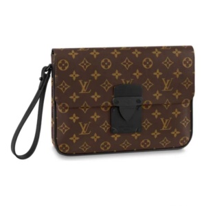 LOUIS VUITT0N 路易威登 Monogram Macassar SLOCK 4A  涂层帆布皮革 情侣款手包