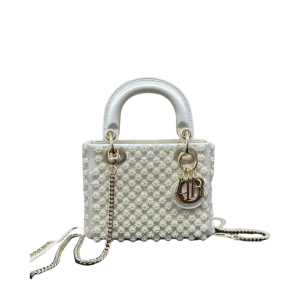 DIOR 迪奥  Lady Dior 三格刺绣珍珠花朵