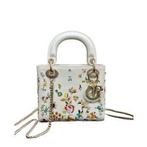 DIOR 迪奥  Lady Dior 三格刺绣花卉珠子 斜挎单肩手提包