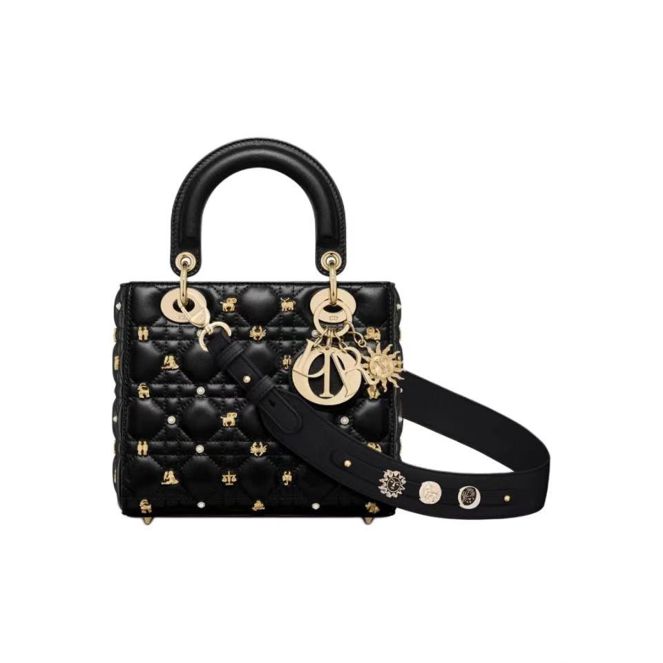 DIOR 迪奥 Lady限量版十二星座铆钉藤格纹 戴妃包