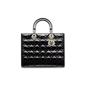 DIOR 迪奥 Lady Dior 七格漆皮戴妃包