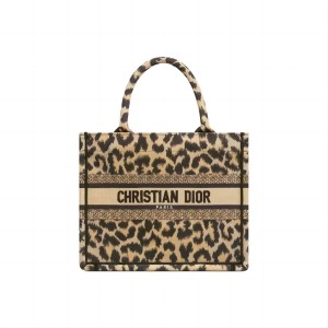 DIOR 迪奥   Tote豹纹刺绣 托特包