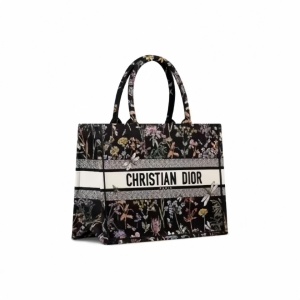 DIOR 迪奥  Tote最新花色蜻蜓蜜蜂系列刺绣图案  购物手提袋