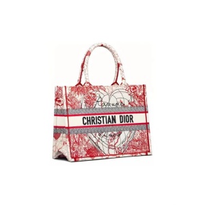 DIOR 迪奥  Book Tote 系列 爱心花卉图案刺绣  情人节限定款