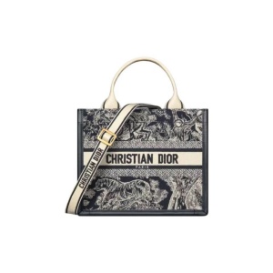 DIOR 迪奥   BookTote 反面刺绣 小牛皮手提购物袋
