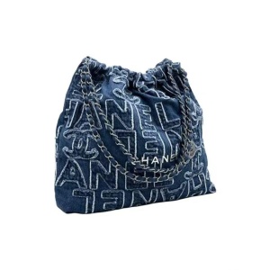 CHANEL 香奈儿  24A 高级手工坊系列 限量版牛仔丹宁 单肩手提包