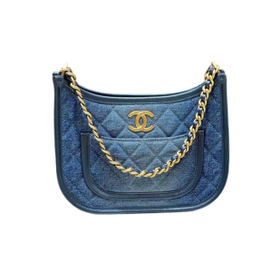 CHANEL 香奈儿 24S牛仔hobo  牛仔拼皮革单肩斜挎包