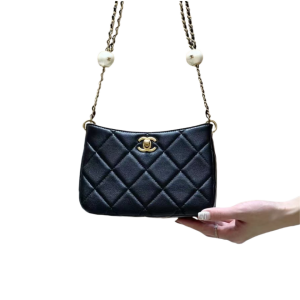 CHANEL 香奈儿  24s 双珍珠汤圆hobo 单肩斜挎腋下流浪包