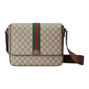 Gucci古驰 Ophidia系列中号邮差包 帆布魅力演绎男士系列配饰